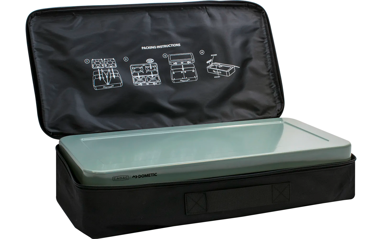 Gasskoker 2 Cook 3 Pro Deluxe 2-bluss med vindskjerm montert