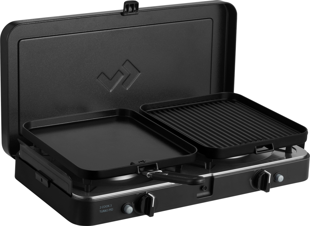 Gasskoker 2 Cook 3 Turbo FFD Deluxe 2-bluss 30 mbar - Cadac forfra