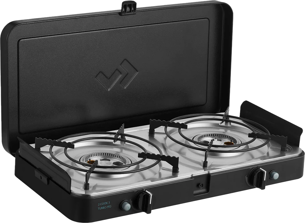 Gasskoker og grill 2 Cook 3 Turbo Stove FFD 2-bluss - Cadac forfra