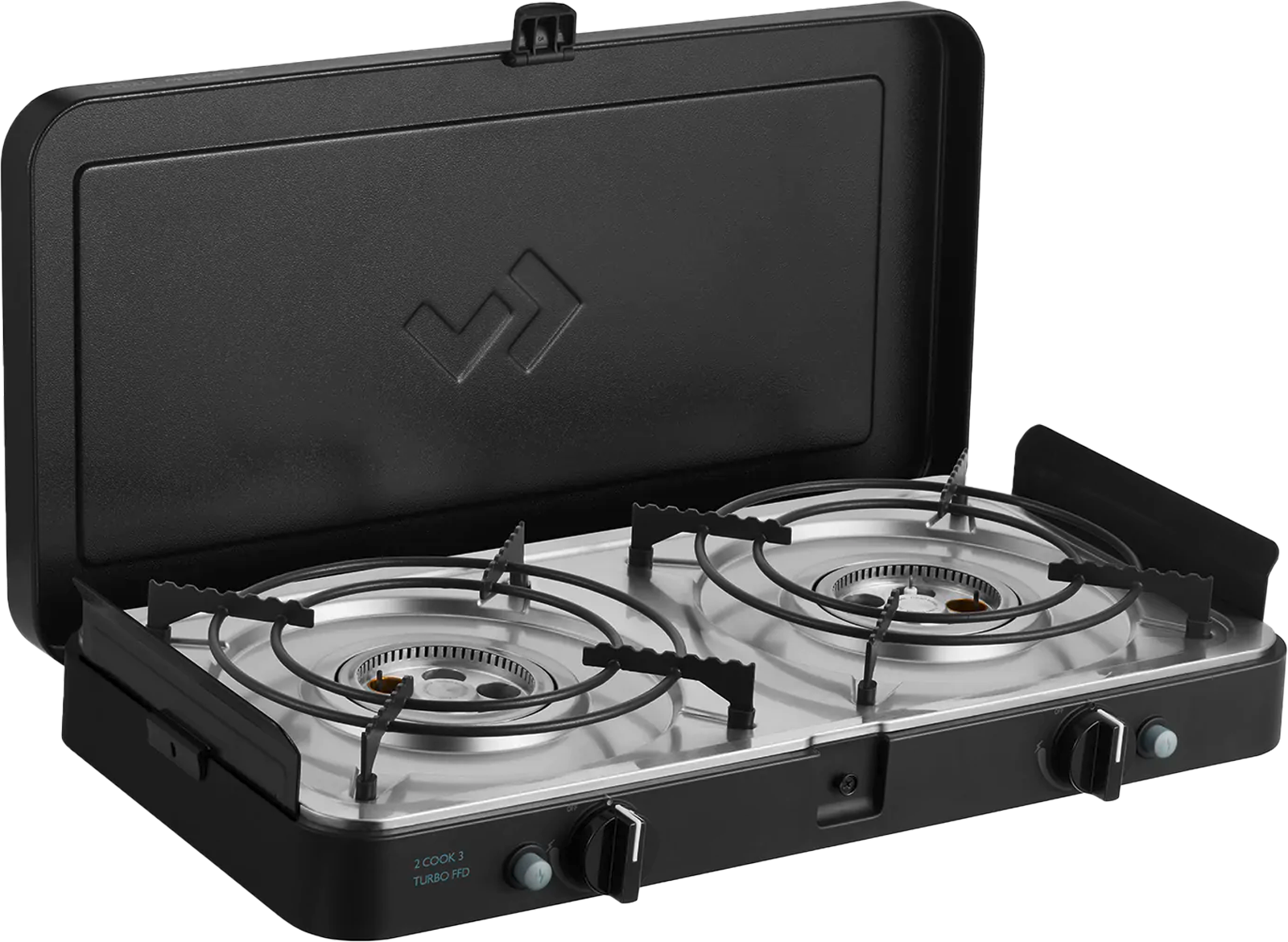 Gasskoker og grill 2 Cook 3 Turbo Stove FFD 2-bluss - Cadac forfra
