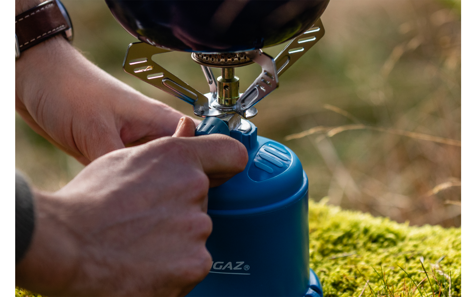 Detalj av Gasskoker Camping 206 S kompakt 1-bluss