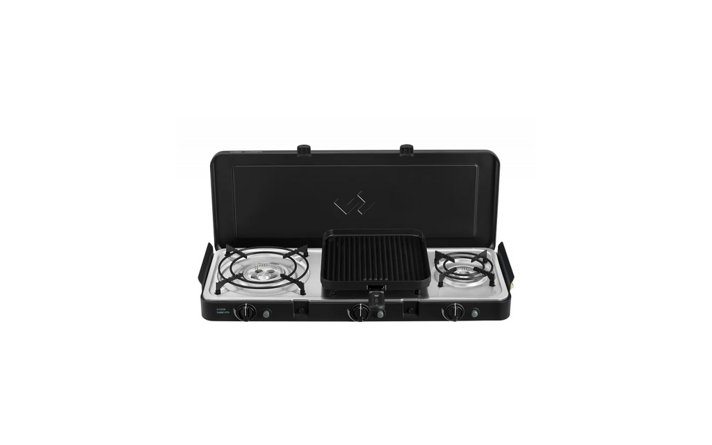 Gasskoker 3-bluss 3 Cook Turbo FFD Deluxe 9 kg - Cadac bakside