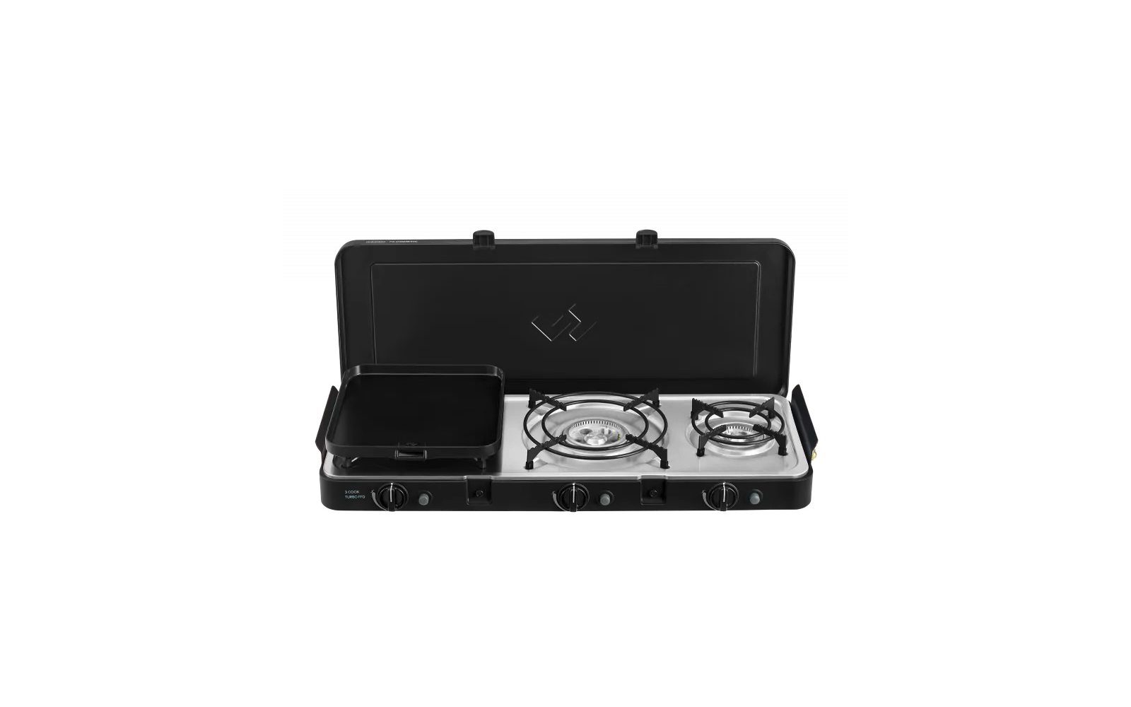 Gasskoker 3-bluss 3 Cook Turbo FFD Deluxe 9 kg - Cadac detalj av brennere
