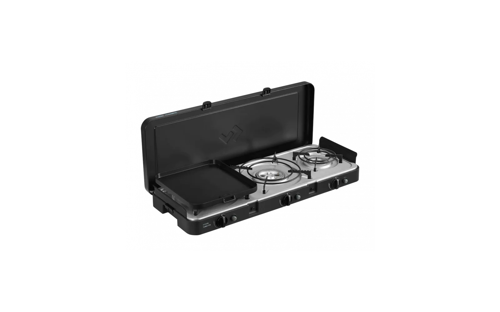 Gasskoker 3-bluss 3 Cook Turbo FFD Deluxe 9 kg - Cadac vindbeskyttelse