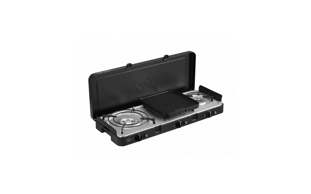 Gasskoker 3-bluss 3 Cook Turbo FFD Deluxe 9 kg - Cadac bæreveske