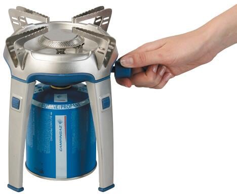Gasskoker Bivouac 2600 W montert med gryte