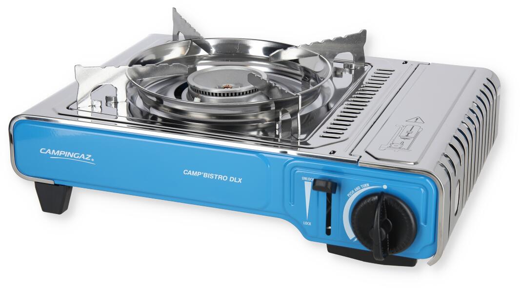 Gasskoker Camp Bistro DLX 2200W med piezotenning forfra