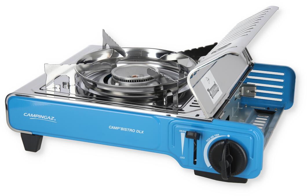 Gasskoker Camp Bistro DLX 2200W med piezotenning bakside