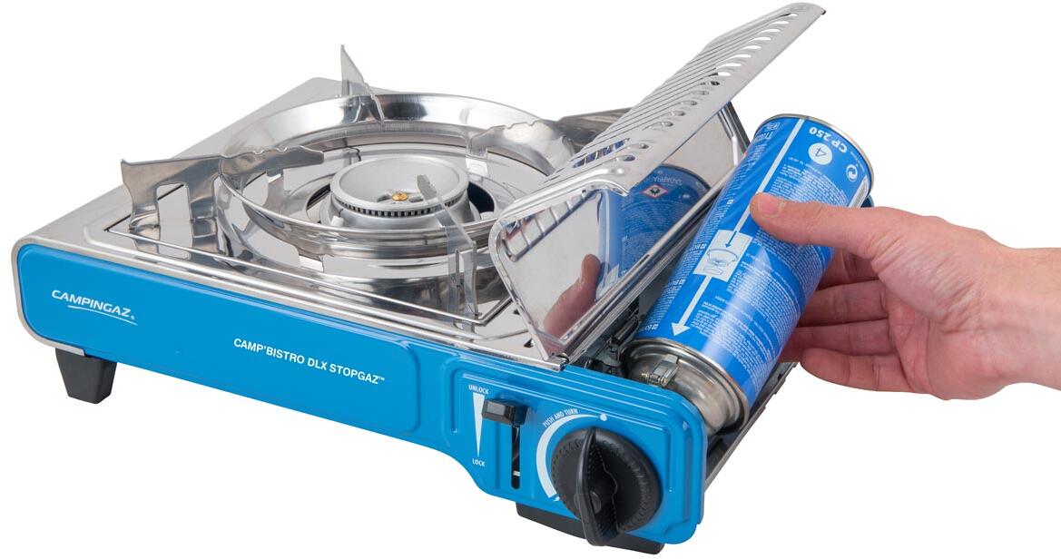 Gasskoker Camp Bistro DLX Stopgaz 2120W montert med kjele