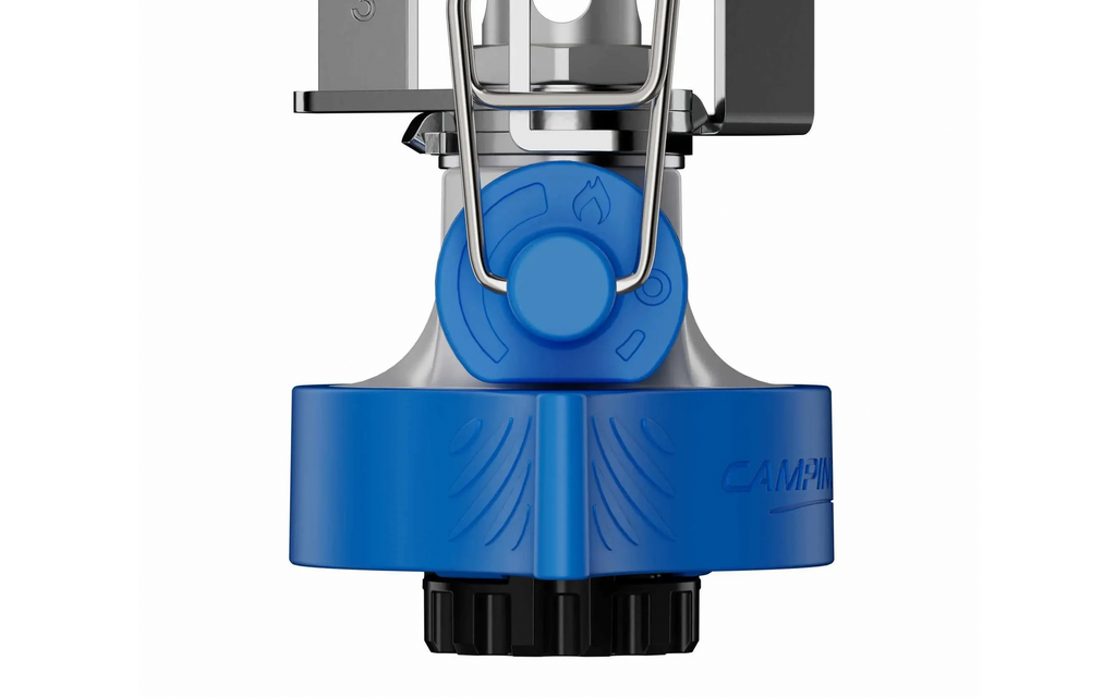 Detalj av Dual-Lock system på Gasskoker Camping Connect CV 1250 W inkl.