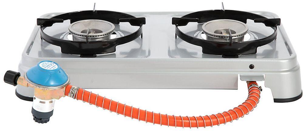 Detalj av Gasskoker Camping Cook CV 2-brenner 3600W med EasyClick