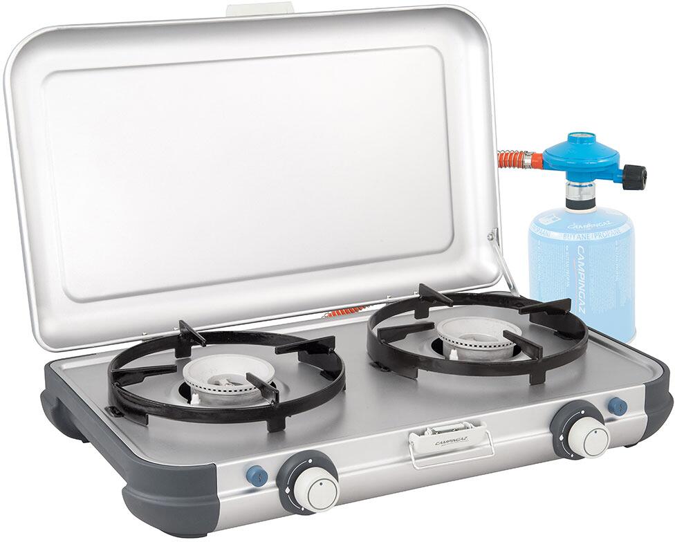 Gasskoker Camping Kitchen 2 CV PZ 2-brenner forfra