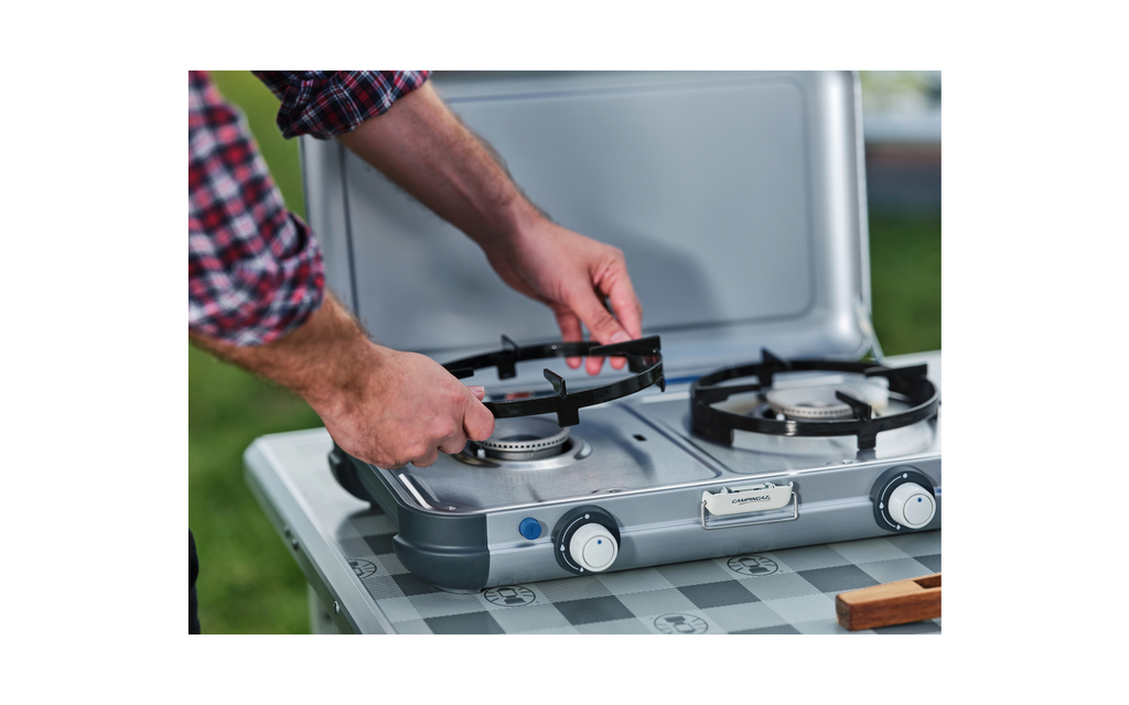 Detaljbilde av grillrist på Gasskoker Camping Kitchen 2 Grill & Go