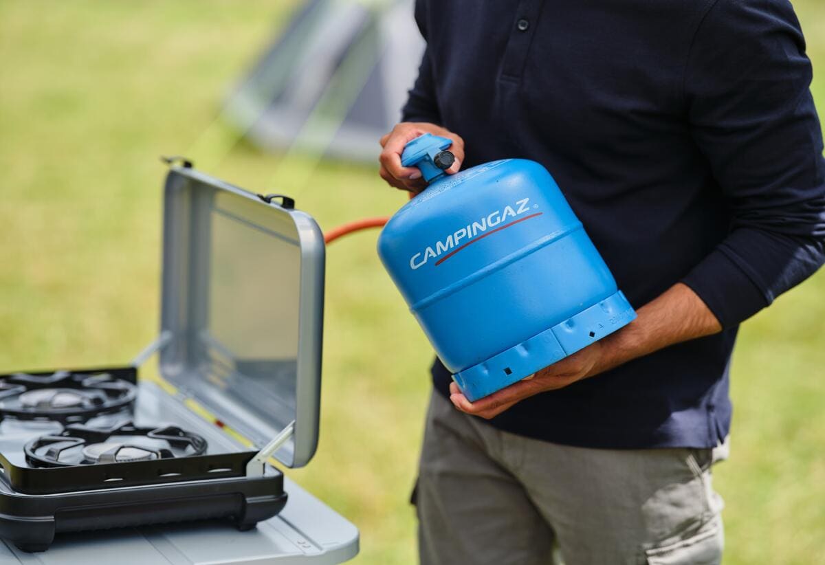 Montert Gasskoker Camping Kitchen 2 Maxi 2-brenner med to kjeler