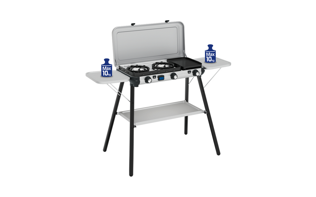 Nærbilde av grillplate på Gasskoker Camping Kitchen 2 Multi Cook Plus