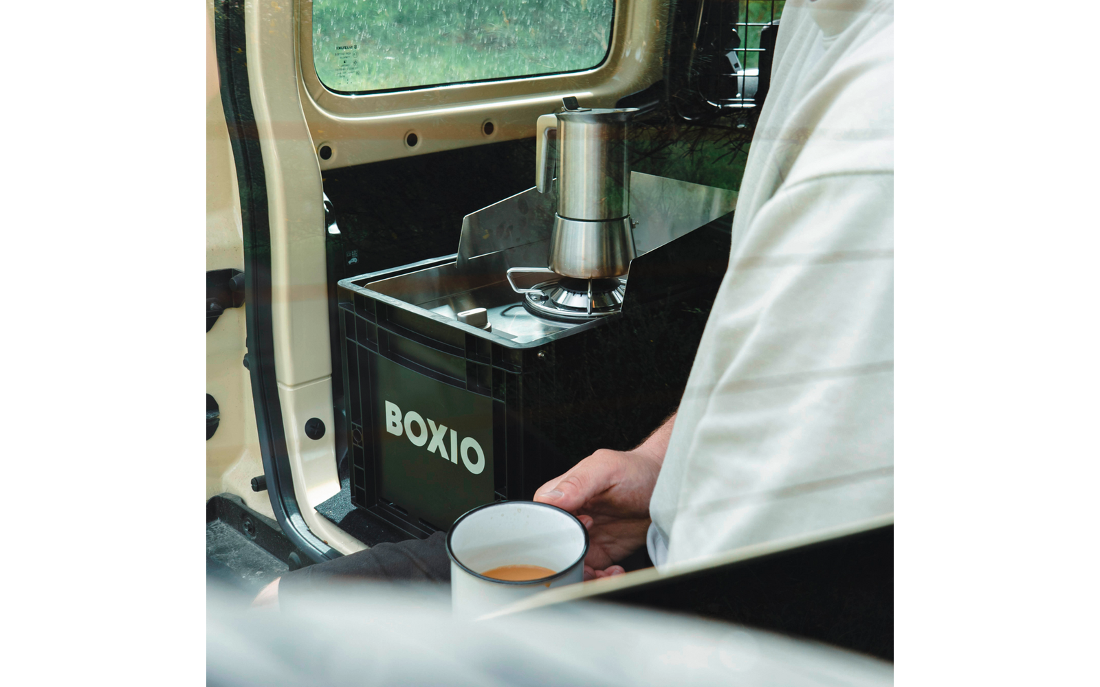 Montert Gasskoker Cook i eurobox-format 1500 W Boxio i campingmiljø
