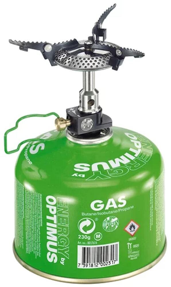 Bakside av Gasskoker Crux Lite Solo kokesett