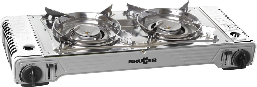 Gasskoker Devil Double Grill 2-bluss bakside med tilkoblinger