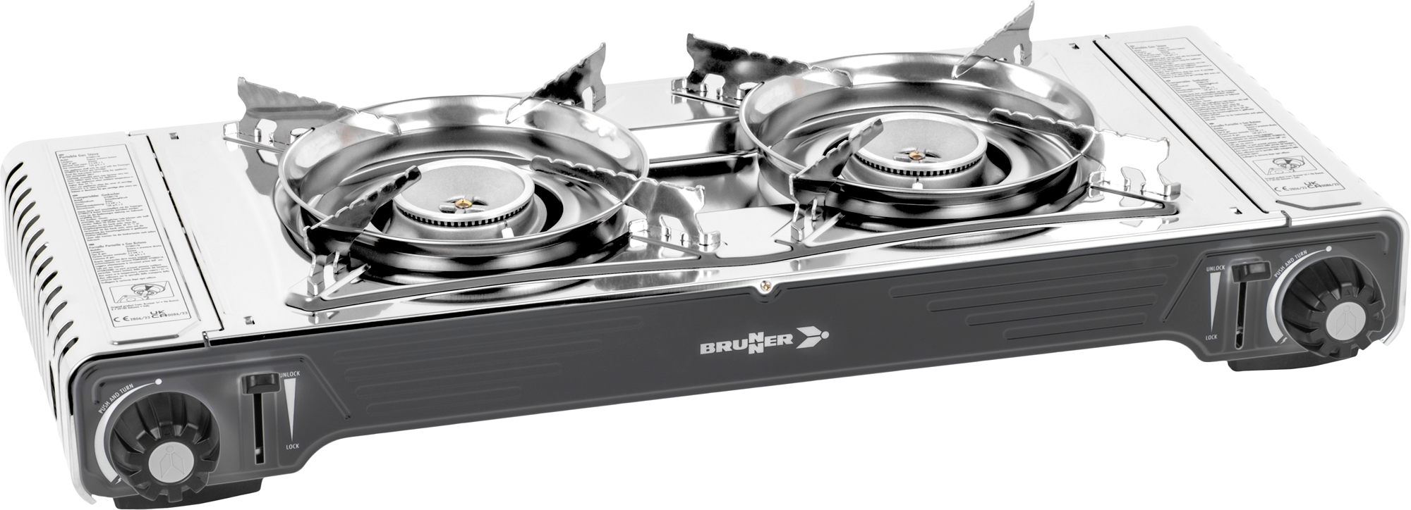 Gasskoker Devil Double SD 2-bluss 6,8 kg Brunner forframside
