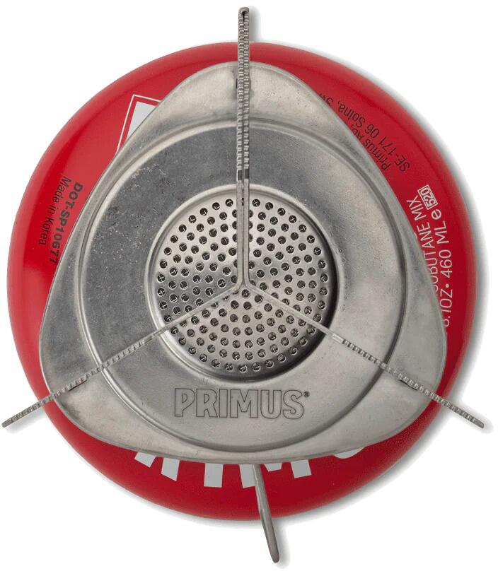 Detalj av flamme og brenner på Gasskoker Essential Trail Kit med gryte