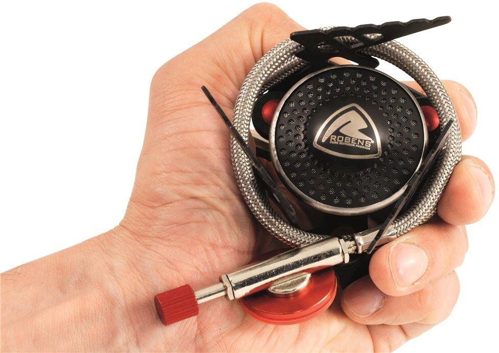 Gasskoker Fire Beetle 12,8x7 cm rustfritt stål bakside