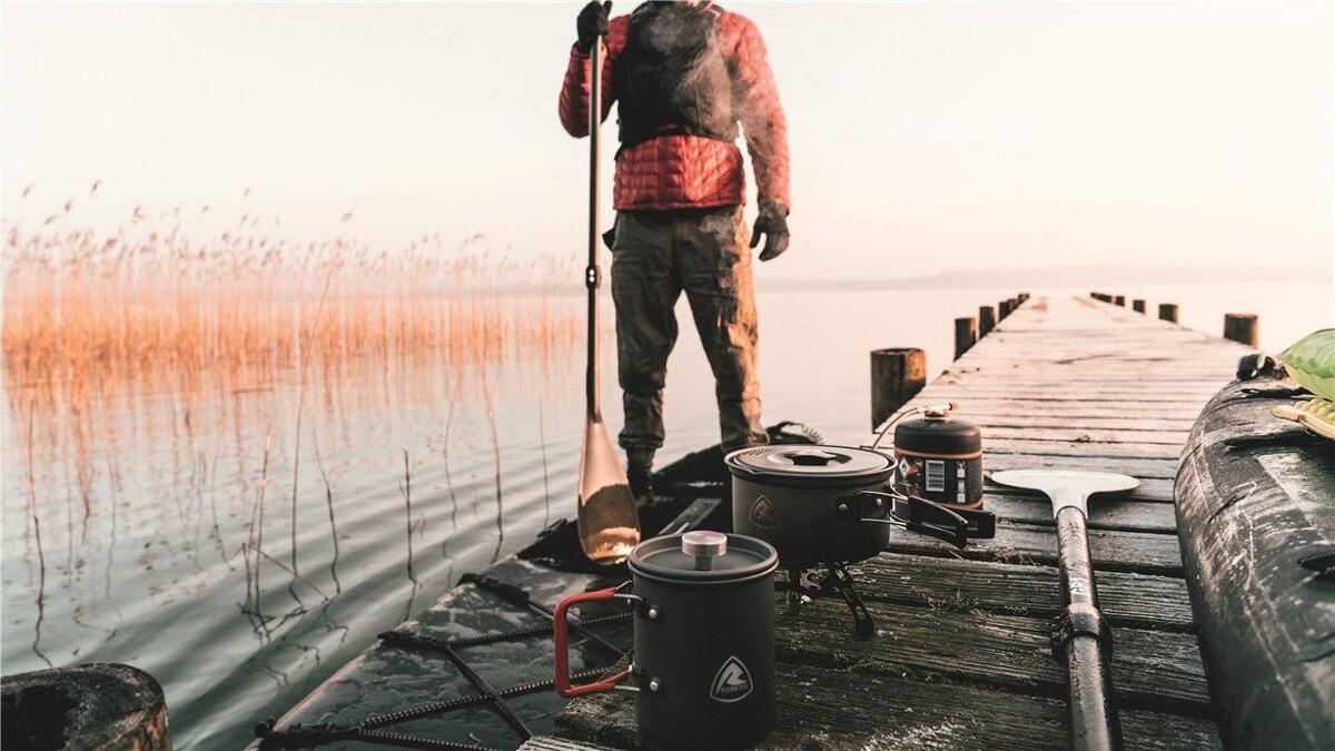 Detalj av Gasskoker Fire Beetle 12,8x7 cm rustfritt stål