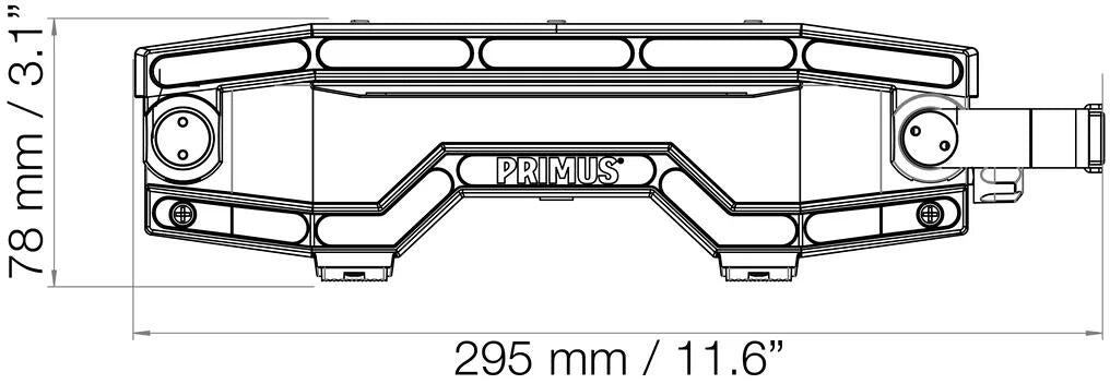 Sammenpakket Gasskoker Kinjia 2-bluss 3000W 295x475mm - Primus
