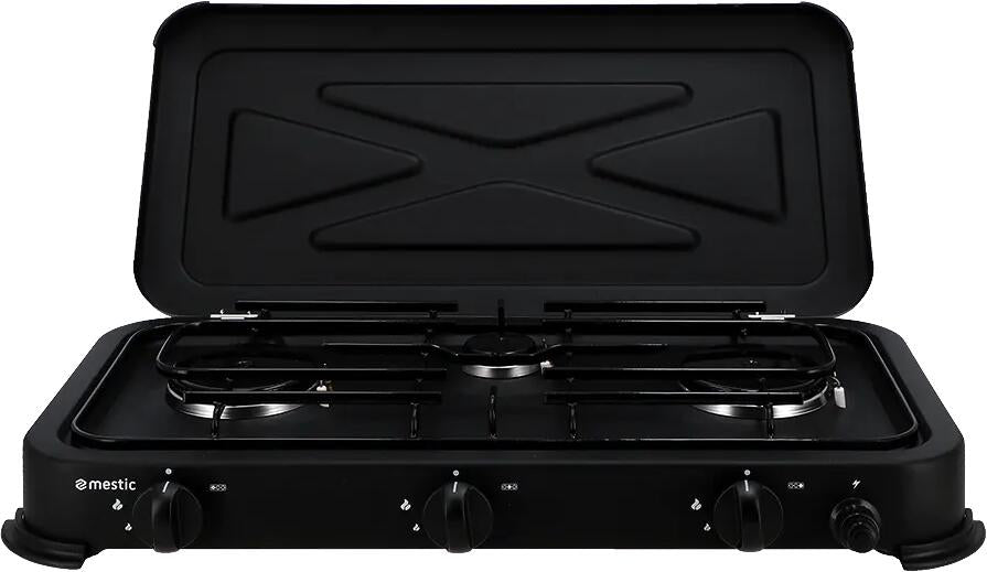 Gasskoker MGC-300 3-brenner 5,25 kW 30 mbar svart forfra