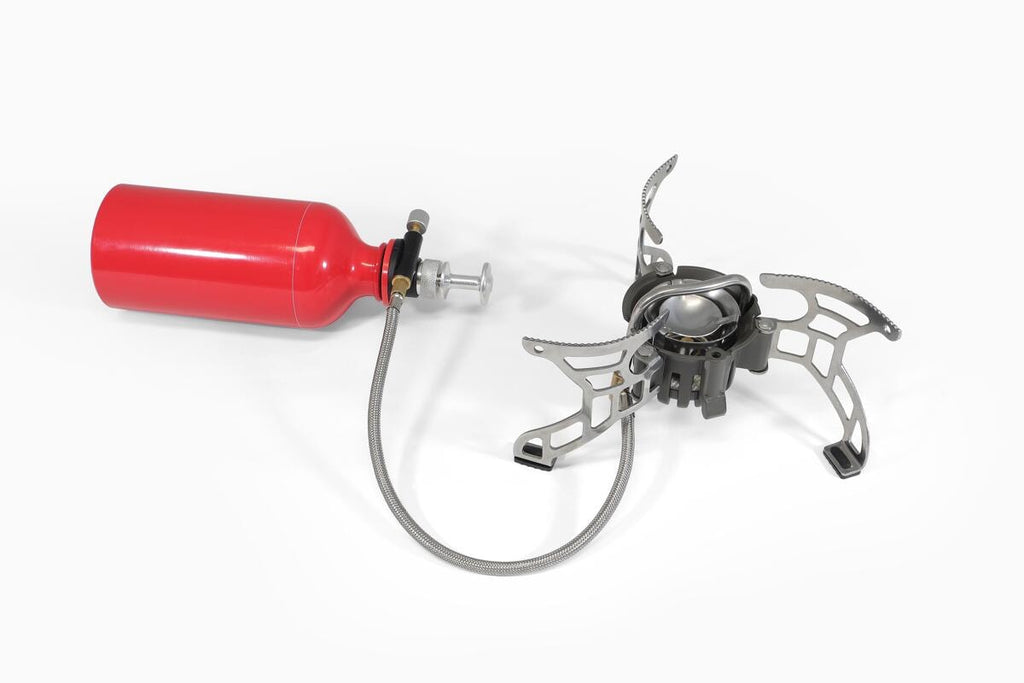 Detalj av Gasskoker Rugged multifuel 3500W 380 g med brenselsflaske