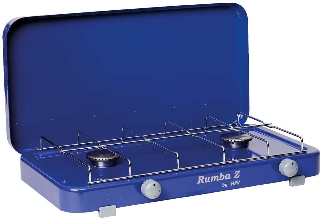 Gasskoker Rumba 2-bluss med flammesikring og piezo bakside