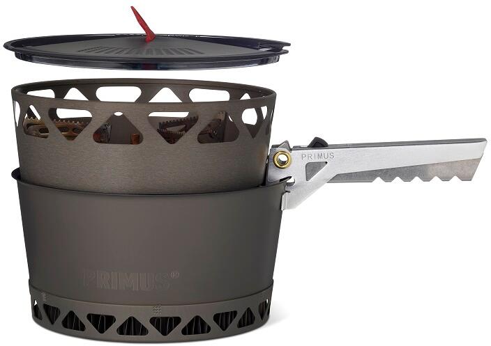 Detalj av keramisk belegg på Gasskoker-sett PrimeTech 2 x 2.3L