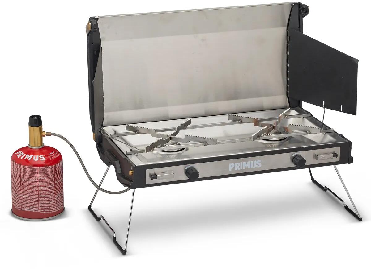 Gasskoker Tupike 2-bluss med piezotenning bakside