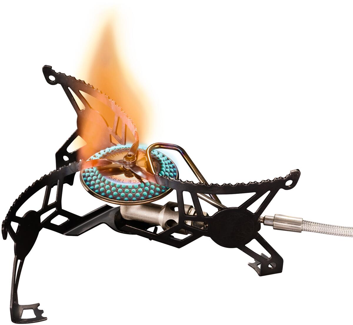 Gasskoker Vega med slange 178 g 2600W 1-bluss montert med kjele