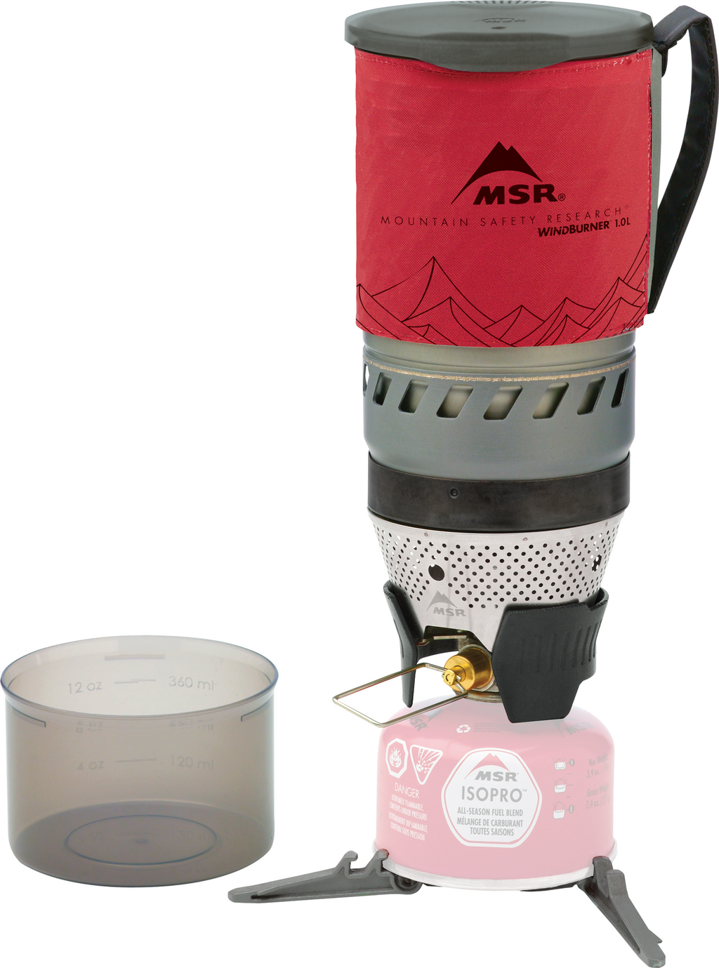 Gasskoker WindBurner Personal Stove System 1 liter rød - MSR forfra