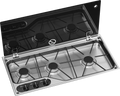 Gasskoketopp 3-brenners CVH1700G med glasslokk for camping og reise