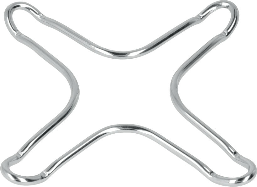 Gasskomfyr-oppsats forkrommet 10x10 cm 2 stk Metaltex for små kjeler