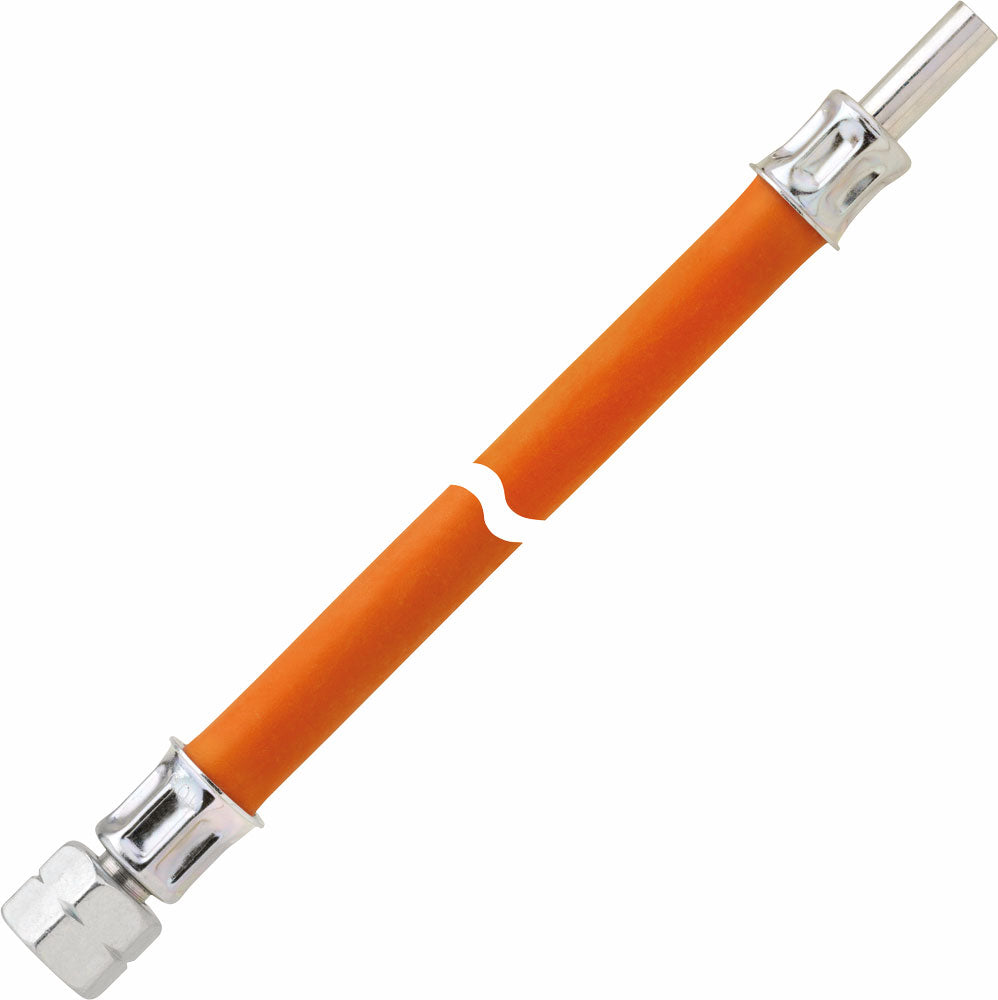 Gasslange 30 cm med overfalsmutter 1/4" - GOK, forfra