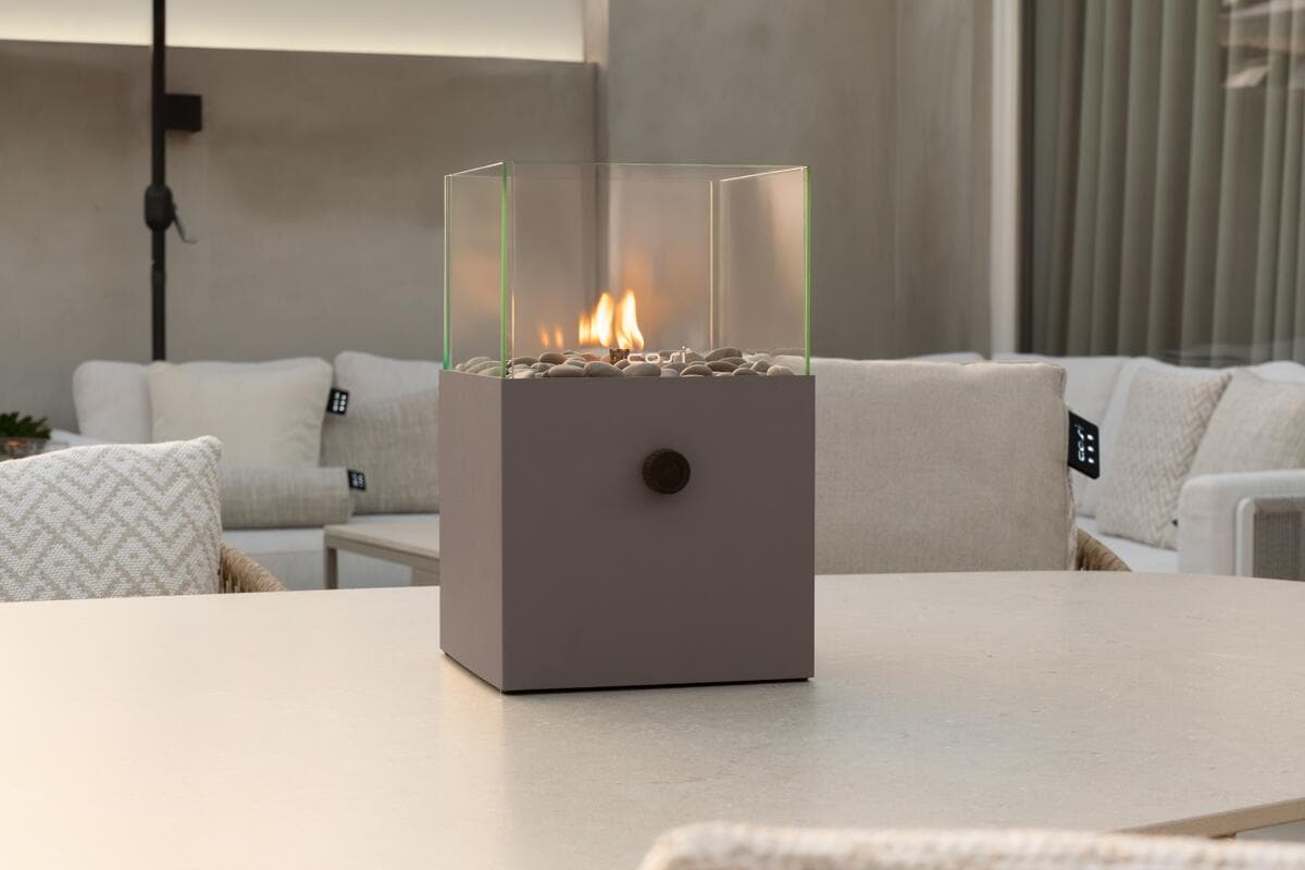Gasslykt Cosiscoop Square 20x20x32,5cm leirfarge for stemningsfull belysning