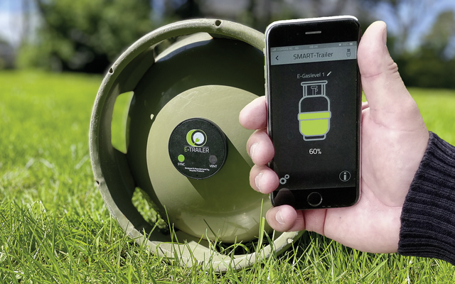 Nærbilde av Gassnivåmåler E-Gaslevel med Bluetooth-sensor 33 g sensor