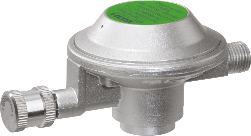 Gassregulator for gasskartusjer 50 mbar 1 kg/t - GOK forfra