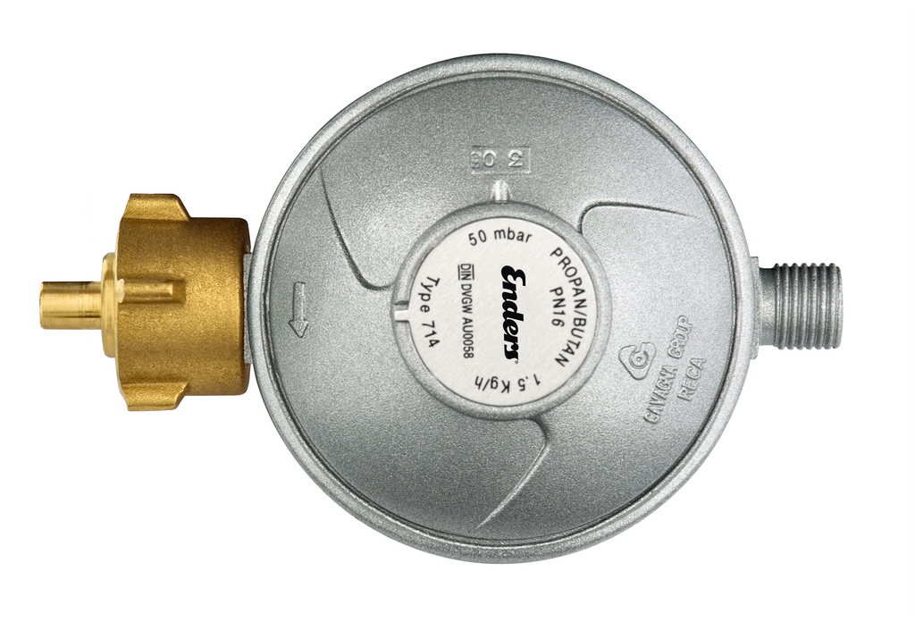 Gassregulator 50 mbar 1,5 kg/h lavtrykk - Enders forfra