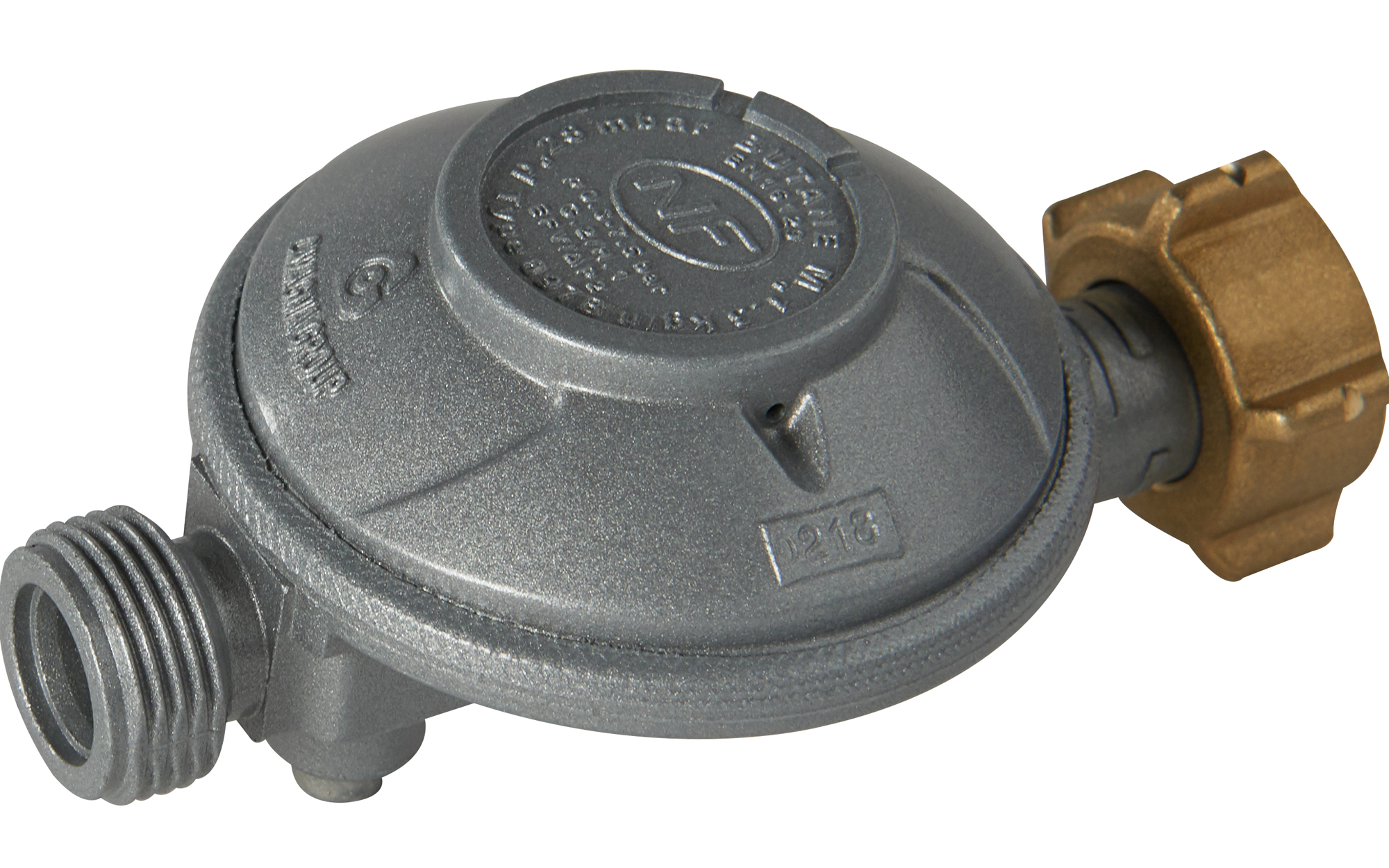 Gassregulator butan 28 mbar med sikkerhetsventil 1,3 kg/t - Favex forside