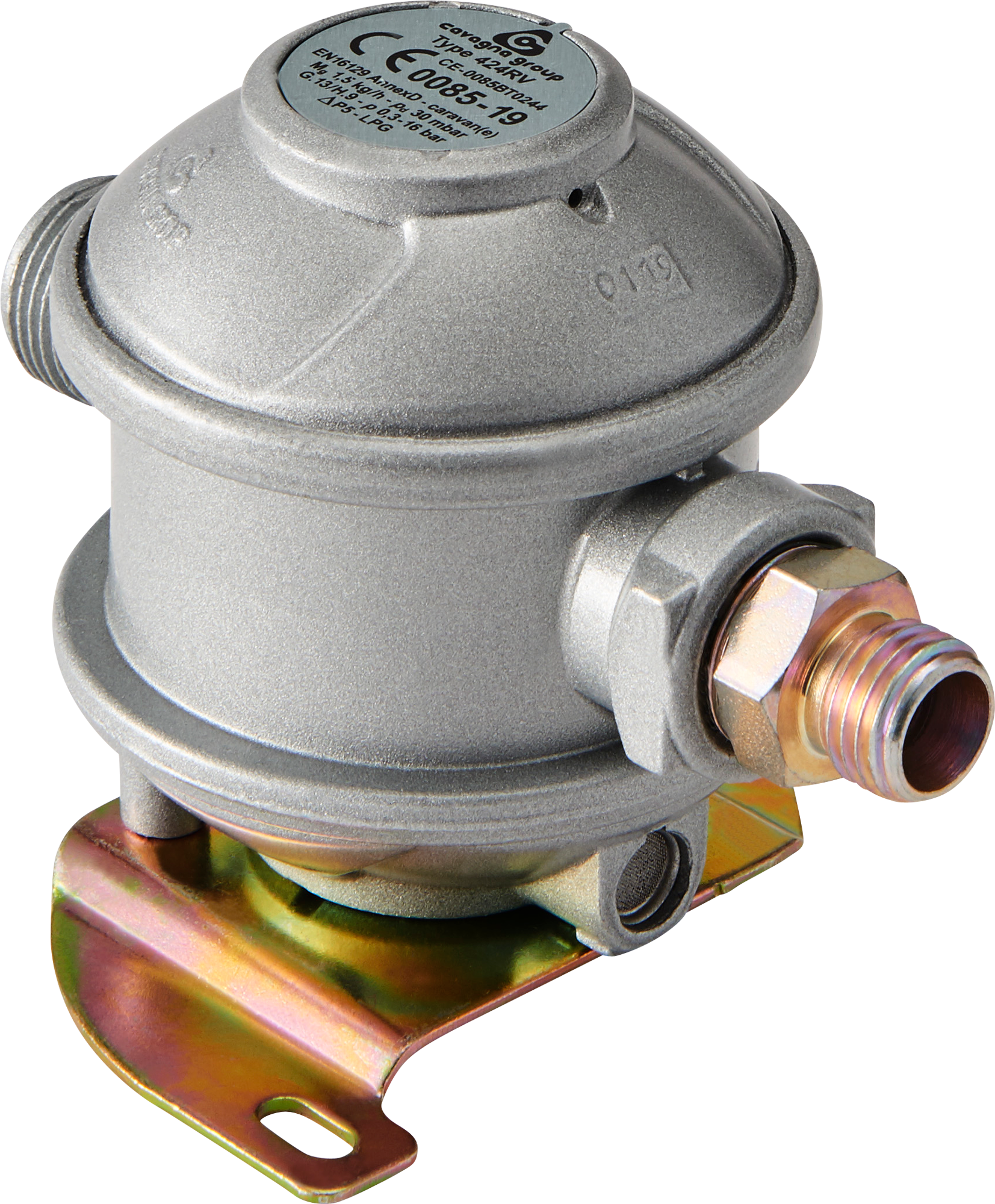 Gassregulator for campingvogn 30 mbar 1,5 kg/t LPG - Favex foran
