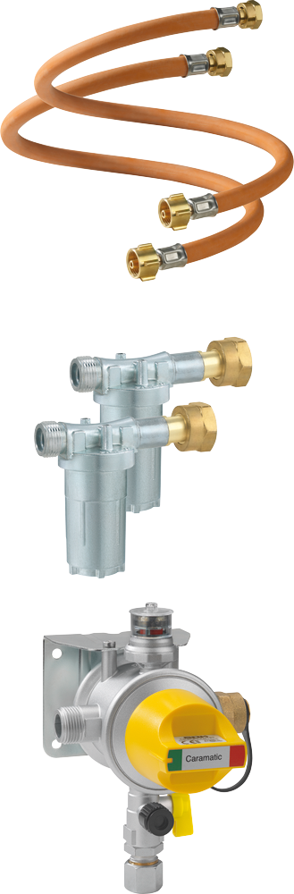Gassregulator Caramatic ProTwo sett 30 mbar vertikal - GOK montert