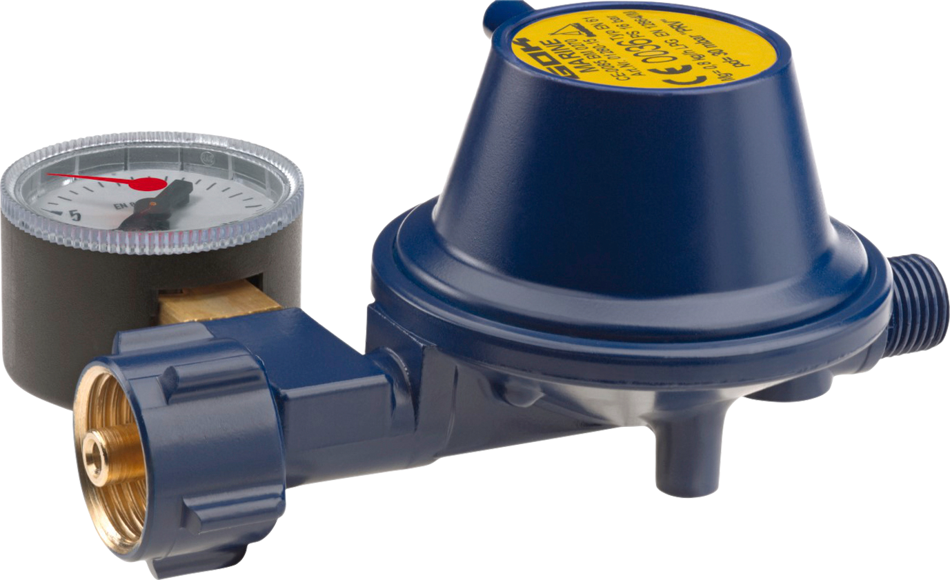 Gassregulator EN61 0,8 kg/t 30 mbar KLF x G1/4LH-KN - GOK for gassflasker