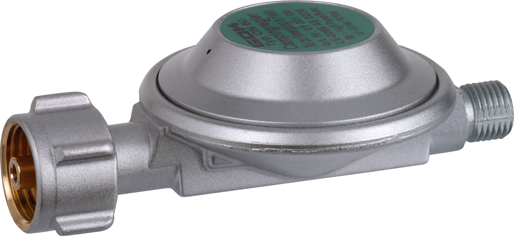 Gassregulator EN61 29 mbar 1 kg/t rett avgang KLF - GOK for gassflasker