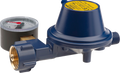 Gassregulator EN61-DS 30 mbar med manometer 90° avgang for gassflasker