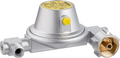 Gassregulator U-form 30 mbar 0,8 kg/h med sikkerhetsventil fra GOK for campingbruk
