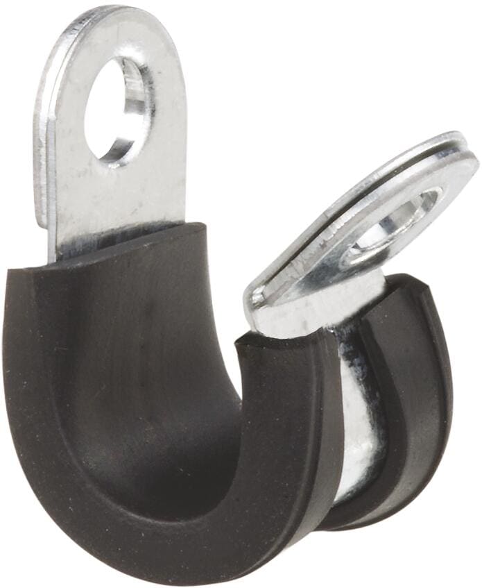 Gassrørklemme metall med gummiinnlegg 8mm 5 stk fra GOK sett forfra