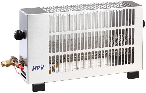 Gassvarmeovn 1,7 kW aluminium med tennsikring, 30 mbar sett forfra